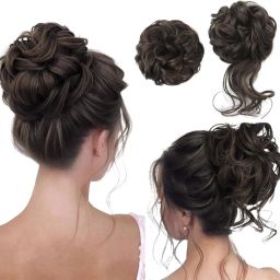 Extensions Bun Curly Wavy Ponytail 1Pcs Hair Extension-image-64