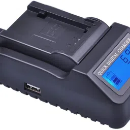 Power Smart EN-EL3e LCD Multifunction Digital Charger with USB Output LCD Fast Auto Cut Camera Battery Charger image 2