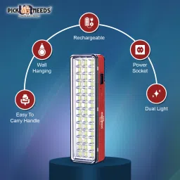 pick ur needs Rechargeable Portable 42 SMD Extra Bright LED With USB Charging Long Battery 7 hrs Torch Emergency Light image 3