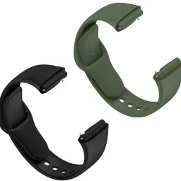 RUPELIK Soft Silicone Classic Strap for Red_ m Watch 3 Active/Watch 3 Lite(Pack Of 2) Smart Watch Strap-image-99