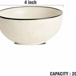 pure source india Pack of 4 Ceramic Plates & Bowls - Elegant and Durable Dining Set for 2 Family Members Dinner Set image 3