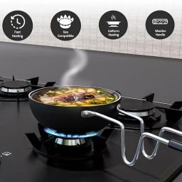 Tadka Pan with Steel Handle, Tadka Pan 15 cm diameter 0.3 L capacity-image-30