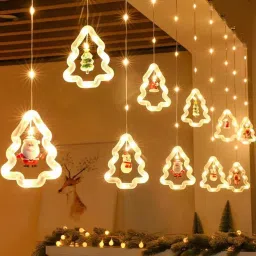 138 LEDs 3 m Yellow Flickering, Steady Christmas Tree Rice Lights-picture-27