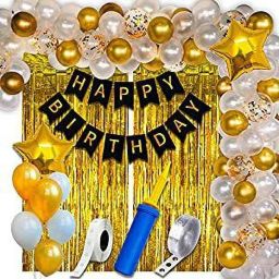 Printed Happy Birthday Decoration kit Combo - 61 Pcs for Birthday Decor-27