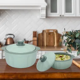 jaypee HOTFEAST Casserole Set with Lockable Lid for Serving, gifting and Multi Use Pack of 3 Serve Casserole Set image 4