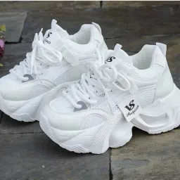 White Trending Stylish Casual Shoes Sneakers For Women-image-46