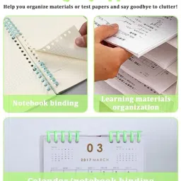 WAGKOVA 10 pcs Binding Combs, 30 Rings Hole Binding Spines, Binding Machine, Spiral Manual Comb Binder image 5