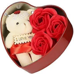Showpiece, Soft Toy, Artificial Flower Gift Set-image-6