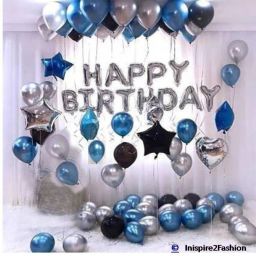 Solid Happy Birthday Balloons Decoration Kit 43Pcs Set Balloon-image-49