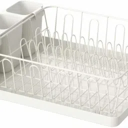 Dish Drainer Kitchen Rack Dish Drainer, White, 42x30 cm (16 9/16x11 13/16") Steel, Plastic-image-66