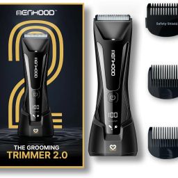 MENHOOD Grooming trimmer 2.0, with soft ceramic blade for body and groin Fully Waterproof Trimmer 150 minRuntime 4 Length Settings-image-31