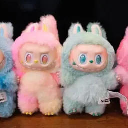 daxstar Labubu toys Mini Plush Figures – Cartoon Bunny Style Soft Toys for Keychains Key Chain image 2
