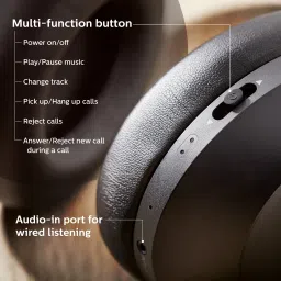 philips TAPH805BK/10 Wireless Headphone with Touch Control, Active Noise Cancellation Bluetooth Headset image 5