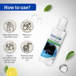 Klenzmo Screen and Lens cleaner with microfiber cloth and Brush for Computers, Mobiles, Laptops image 4