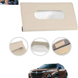 New Excellent Bright Color Beige Rectangle Shape Tissue Box For-113 Vehicle Tissue Dispenser-picture-20