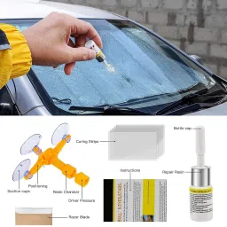 Resin for Repairing Auto Glasses for Half-Moon Cracks Windshield Repair Kit-image-51