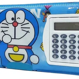 Doremon Geometry Box With Calculator Art Plastic Pencil Box-25