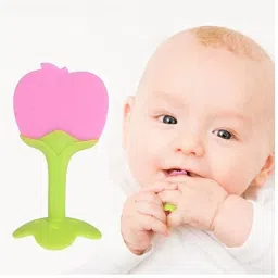vadhavan Silicone Fruit Shape Teether Rattle Teether Toy for Infant, Babies,Combo Teether image 4