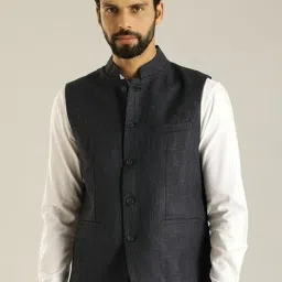 Self Design Men Waistcoat-image-44