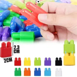 pulsbery Rocket Head Bullet Blocks for Kids | 200 Pieces in a Box + Educational Learning Puzzle Bullet Shape Building DIY Game Block | Interlocking Brick Toys for Boys & Girls image 2