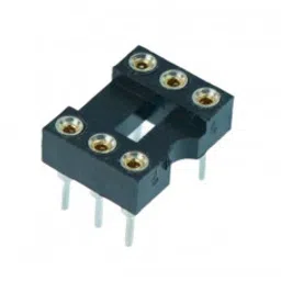 6 Pin Machined IC Base/Socket (Round Holes)-27