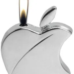 Silver Apple Fancy Cigarette Lighter Refillable without Gas ( Silver ) Pocket Lighter-30