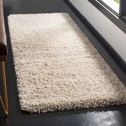 Beige Polyester Area Rug-12