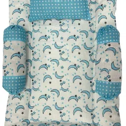 New born baby Cotton mattress Set With head Pillow and 2- Bolsters pillow-39