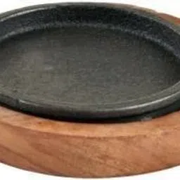8 inch Brownie Sizzler Plate 8'' Cast Iron & Wooden Sizzler Tray-12
