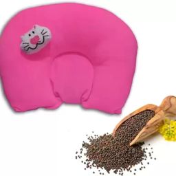 BABY SEED PILLOW, Pillow for Newborn Baby-Round Head Shaping Pillow, 0-12 Months Microfibre Animals Baby Pillow Pack of 1-image-91