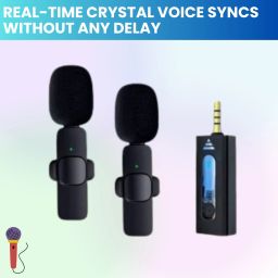 K35 Wireless Mic With Collar Microphone forYoutube/Voice Recording/InterviewZ217 Microphone-image-90
