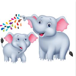 45 cm Elephant Wall Sticker Removable Sticker-image-47
