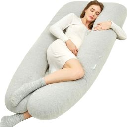 Velvet U-Shape Solid Microfiber Pregnancy/Maternity Pillow for pregnant women Polyester Fibre Solid Pregnancy Pillow Pack of 1-image-59