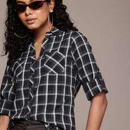 roadster Women Regular Fit Checkered Casual Shirt-picture-31