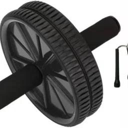 Sports & Fitness combo of Ab Wheel Exerciser & Freestyle Skipping Rope Fitness Accessory Kit Kit-8