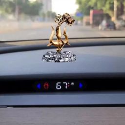 Adiyogi shiva Trishul Damru idol for Car Dashboard, Shiv Trishul & Damru Murti Decorative Showpiece - 10 cm-23