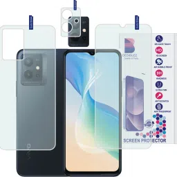 DESIBUZZ Front and Back Tempered Glass for Vivo Y75 5G, Vivo Y75 5G Camera Lens, {Flexible}-image-0
