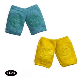 Set of 2 Pairs Smiley Baby Knee Pads,Baby Safety Leg,Elbow Safety Protector Yellow Baby Knee Pads-14