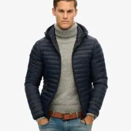 Men Fuji Lite Regular Fit Zip-Front Hooded Puffer Jacket-picture-8