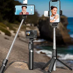 FRONY L42_R1S Bluetooth Selfie Sticks with Remote and Selfie Light Single Gimbal for Mobile-21