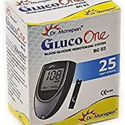 Dr. Morepen BG-03 25 Strips with Dr. Seibert 100 Lancet 25 Glucometer Strips-68