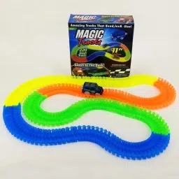 Magic Tracks ( 220pcs ) Toy Glow in The Dark Electric led Cars Twister Tracks with led car-19