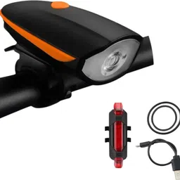 highrider USB Rechargeable Cycle Light & Horn with Tail Light Combo (Waterproof) Bell-picture-31
