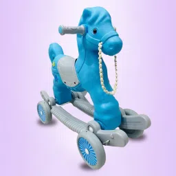 Rockin' Roll Horse Ride - Blue|Riding Horse Toy|Baby Rocking Chair Push Rideon Rideons & Wagons Non Battery Operated Ride On-15