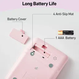 cheferyn Electronic Calculator,12 Digits Large LCD Display Small Desktop Calculator Pink Basic Calculators with Big Buttons Basic Calculator image 4