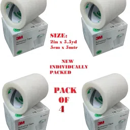 Micropore Surgical Tape (1530S-2) - 2 inch x 5.5 yard (5cm x 5m)- 4 Rolls First Aid Tape-13