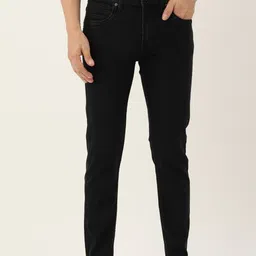 peter england Men Tapered Fit Mid Rise Black Jeans-picture-41
