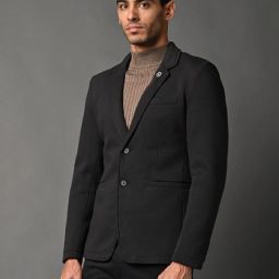 Men Solid Single Breasted Casual Blazer-image-71