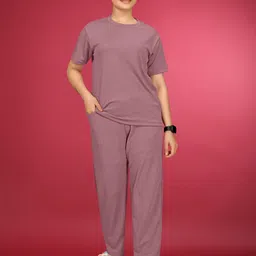 sakarmaa Women Top & Pyjama Set Pink Solid-picture-26
