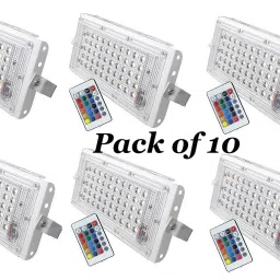 Pack of 10 - 50 Watt Brick Ultra Bright lens Led Flood Light (RGB 50W) Flood Light Outdoor Lamp-18